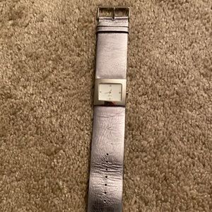 Leather band watch